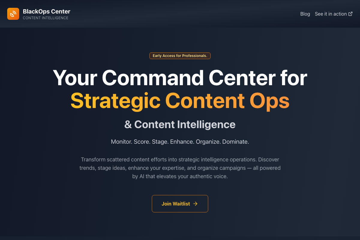 BlackOpsCenter screenshot